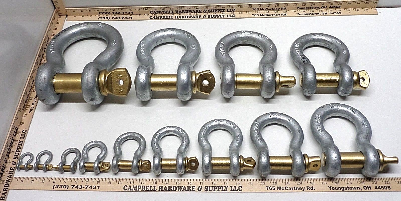 Screw Pin Anchor Shackle Clevis D Ring Bow Lifting Pulling Sizes 3/16″ to 2″®️🆕