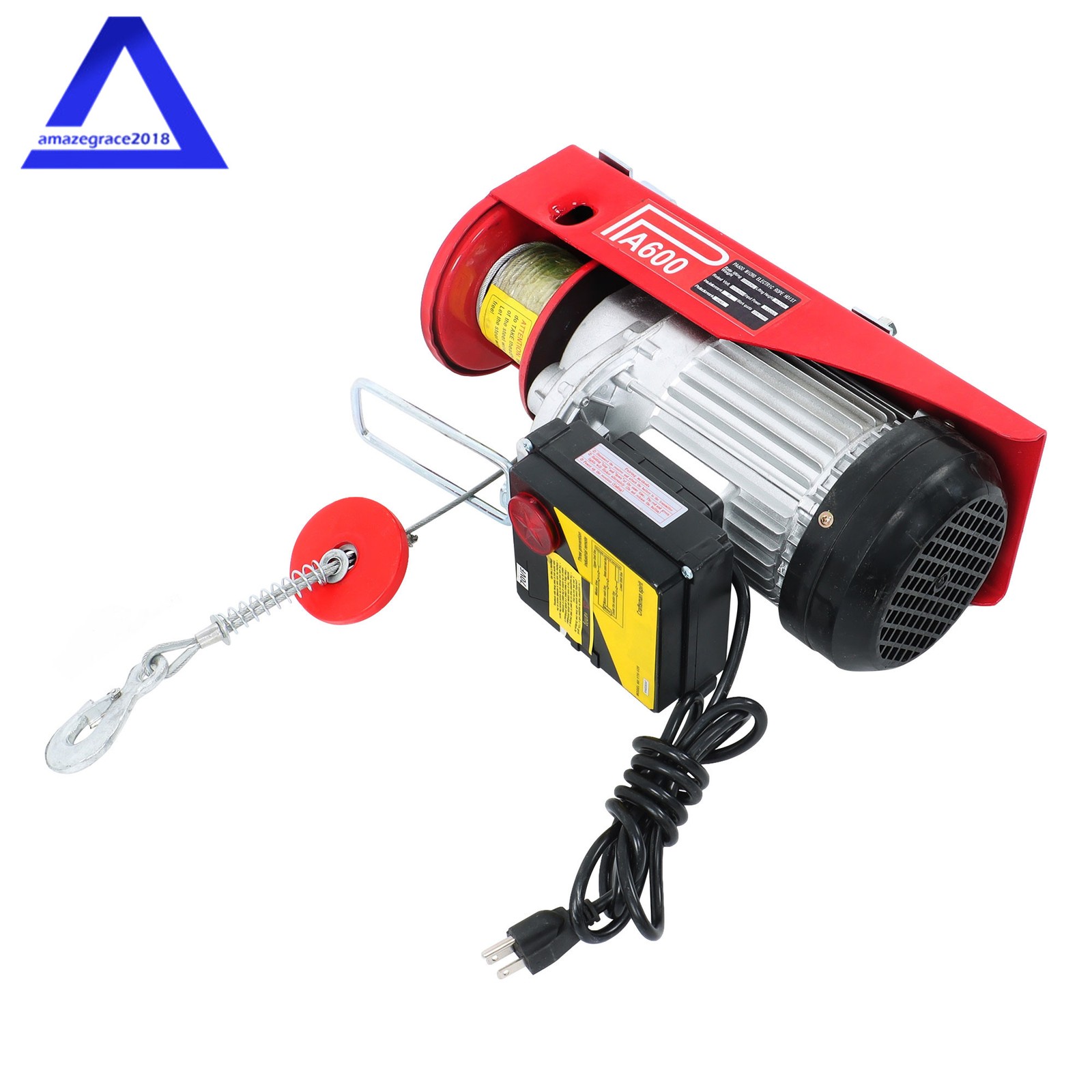1320lbs Electric Hoist & Wireless Remote Control,110V 40ft/20ft Lifting Height