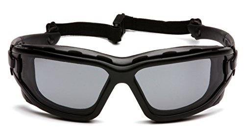 Pyramex I-Force Sporty Dual Pane Anti-Fog Goggle, Black Frame/Gray Anti-Fog Lens