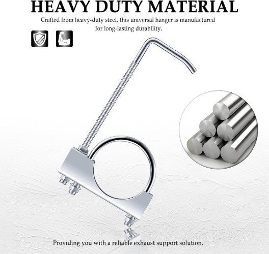 3 inch Exhaust Clamp with Hanger, Heavy Duty Exhaust Hanger with Color: 3 Inch