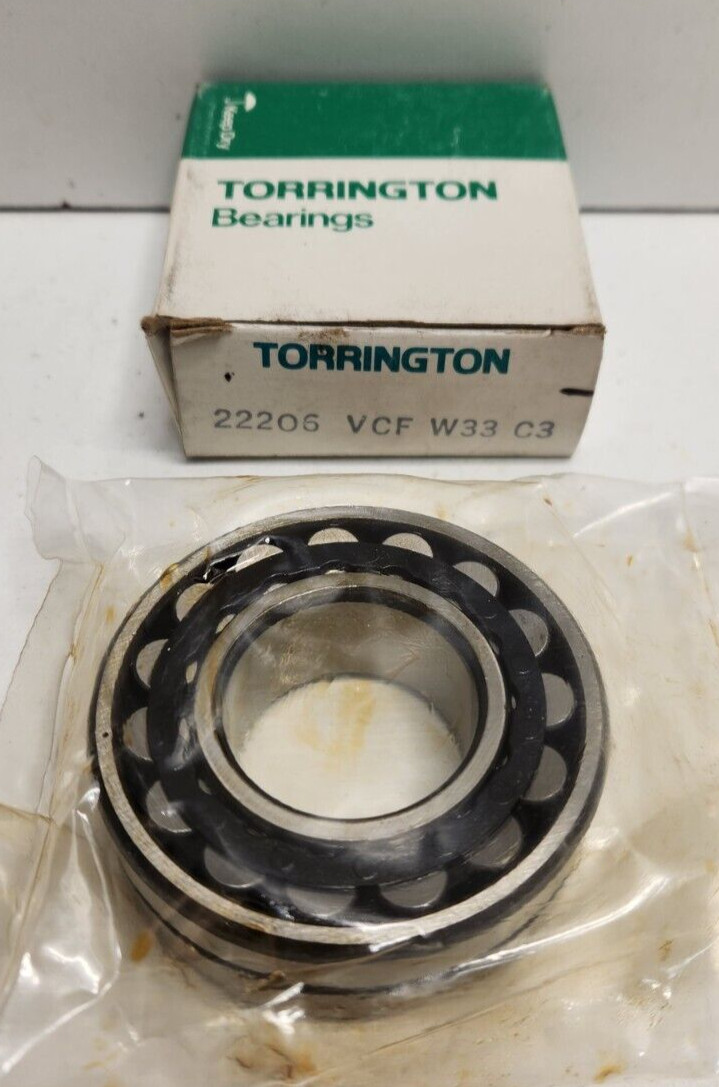 NEW OLD STOCK! TORRINGTON 30MM ID X 62MM OD BEARING 22206-VCF-W33-C3