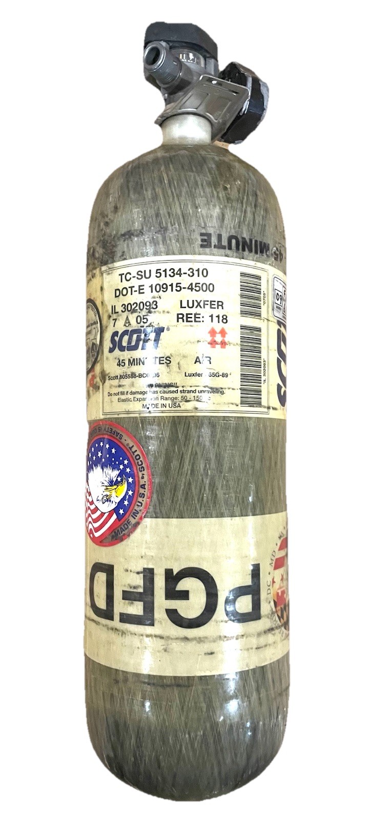 Scott SCBA 45 MIN Tank Cylinder – 4500 PSI
