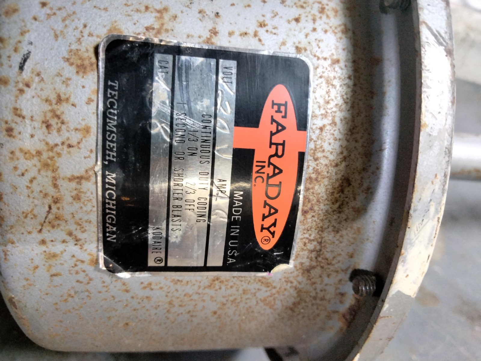 Faraday Electric Resonating Signal Horn 120v Untested