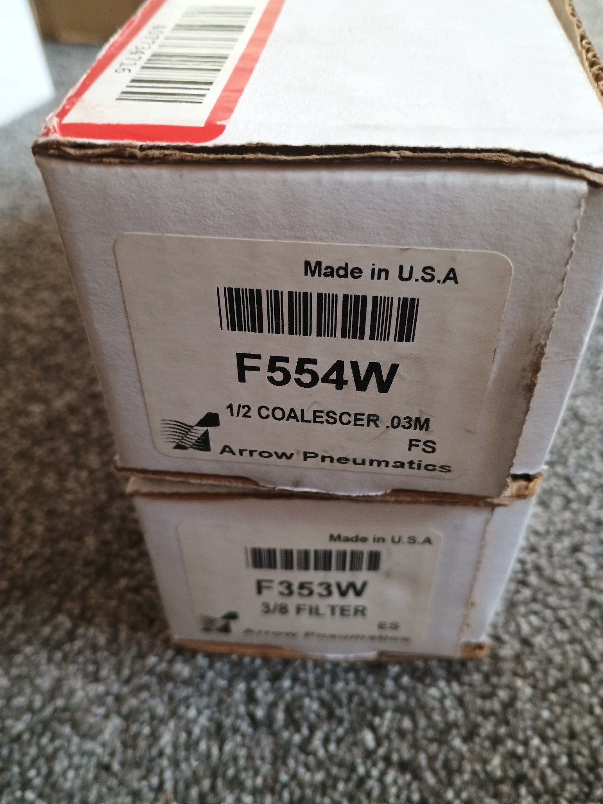 Arrow Pneumatics Oil Removing Coalescing Filter 1/2″ NPT, F554W Lot Of 2 New