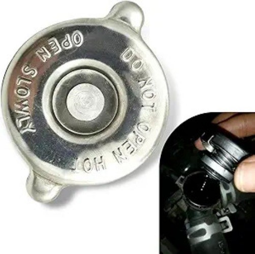 Radiator Cap, Easy-to-operate Lug Design Rustproof Metal 16PSI/18PSI Sealed Tank