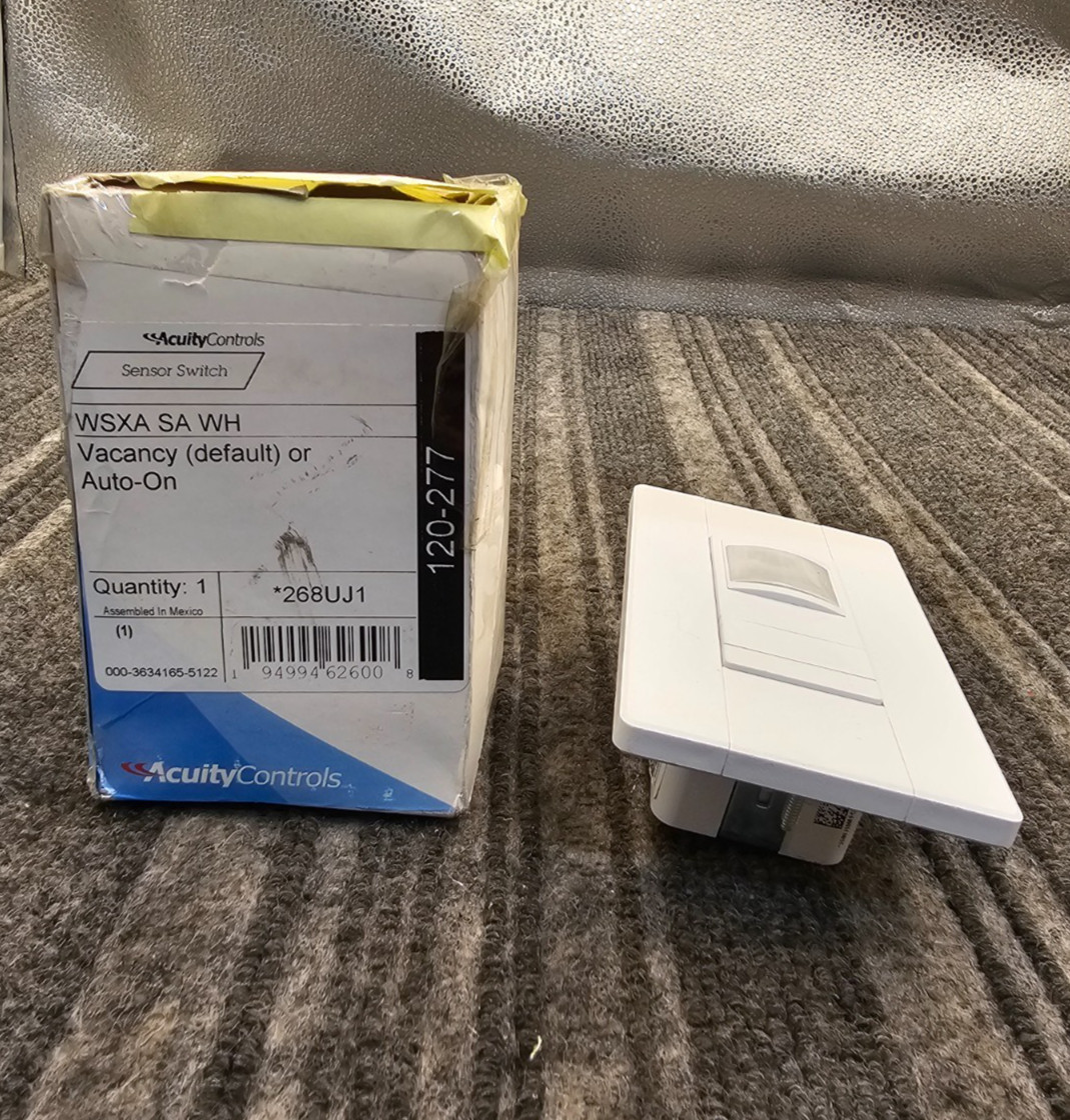 ACUITY WSXA SA WH: Sensor Switch Vacancy (Default) Or Auto-On 268UJ1 120-277
