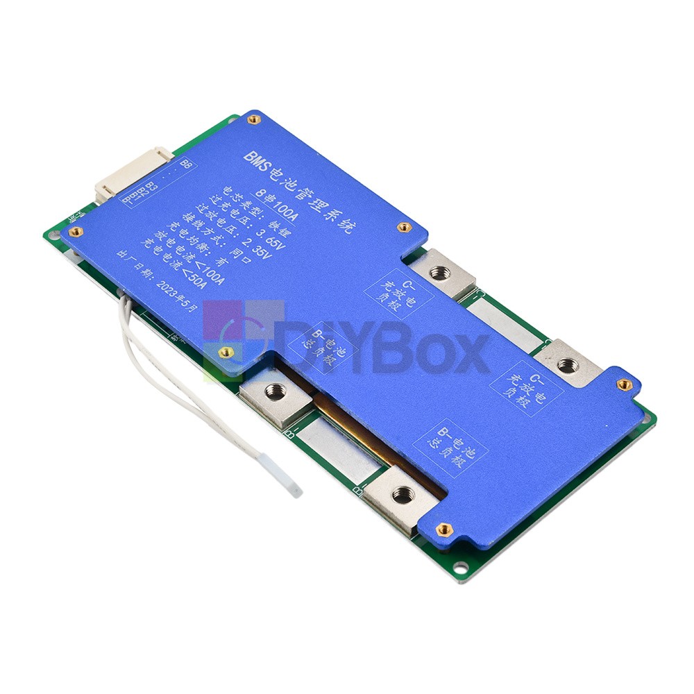4S 14.6V / 8S 24V 100A BMS LiFePO4 Battery Balance Charge Protection Board New