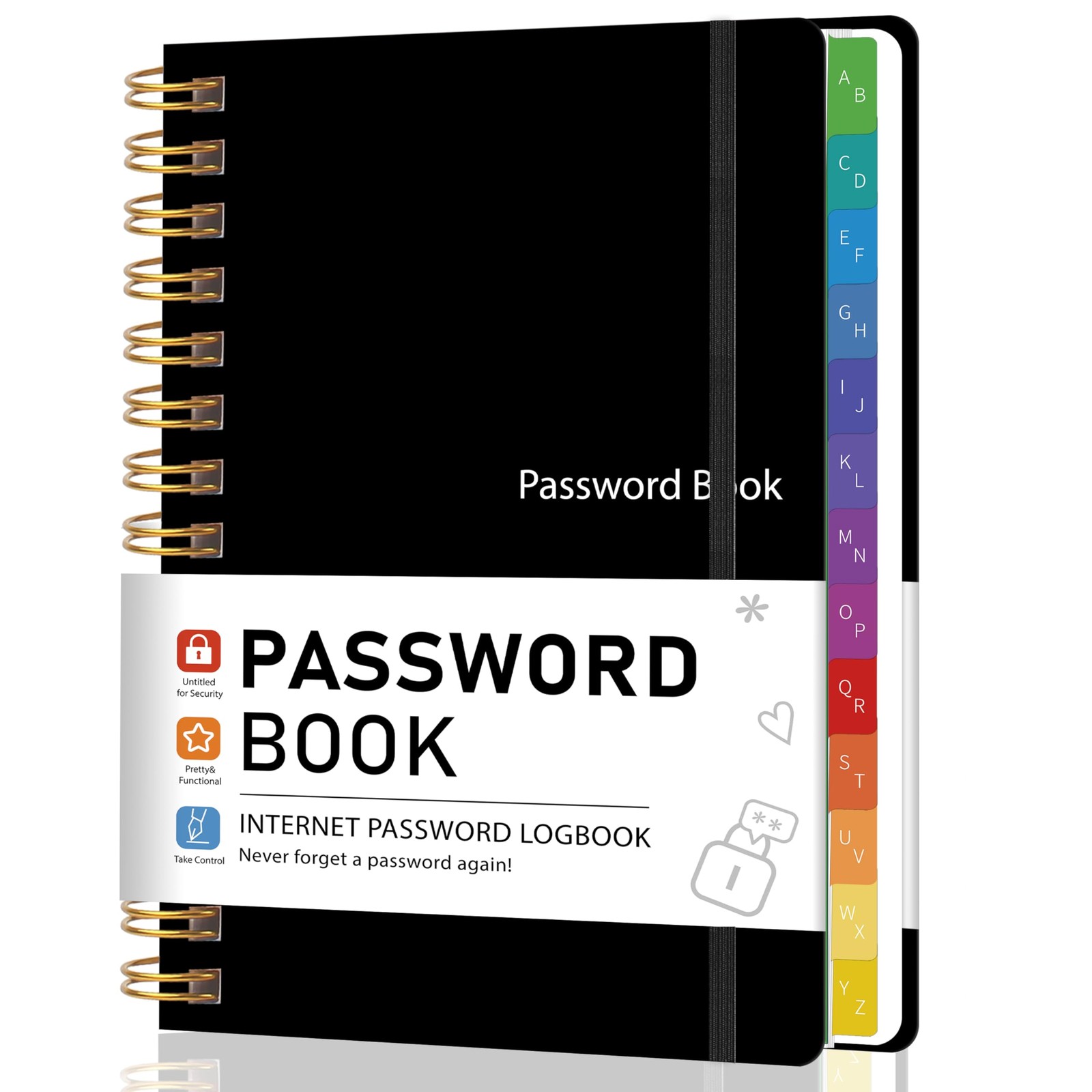 Password Book with Alphabetical Tabs, Password Keeper Book for Seniors, 5.8″ …