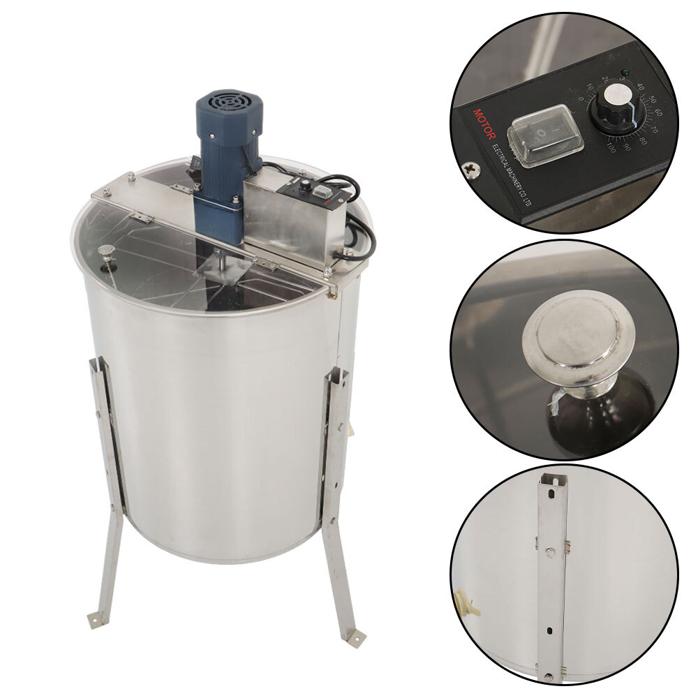 4/8 Frames Stainless Steel Electric Honey Extractor Beekeeping Equipment 140W