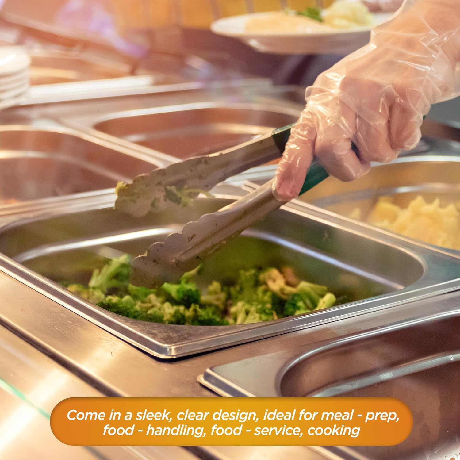 MED PRIDE Clear Food-Prep Poly Gloves |Multipurpose Latex-Free Disposable Gloves