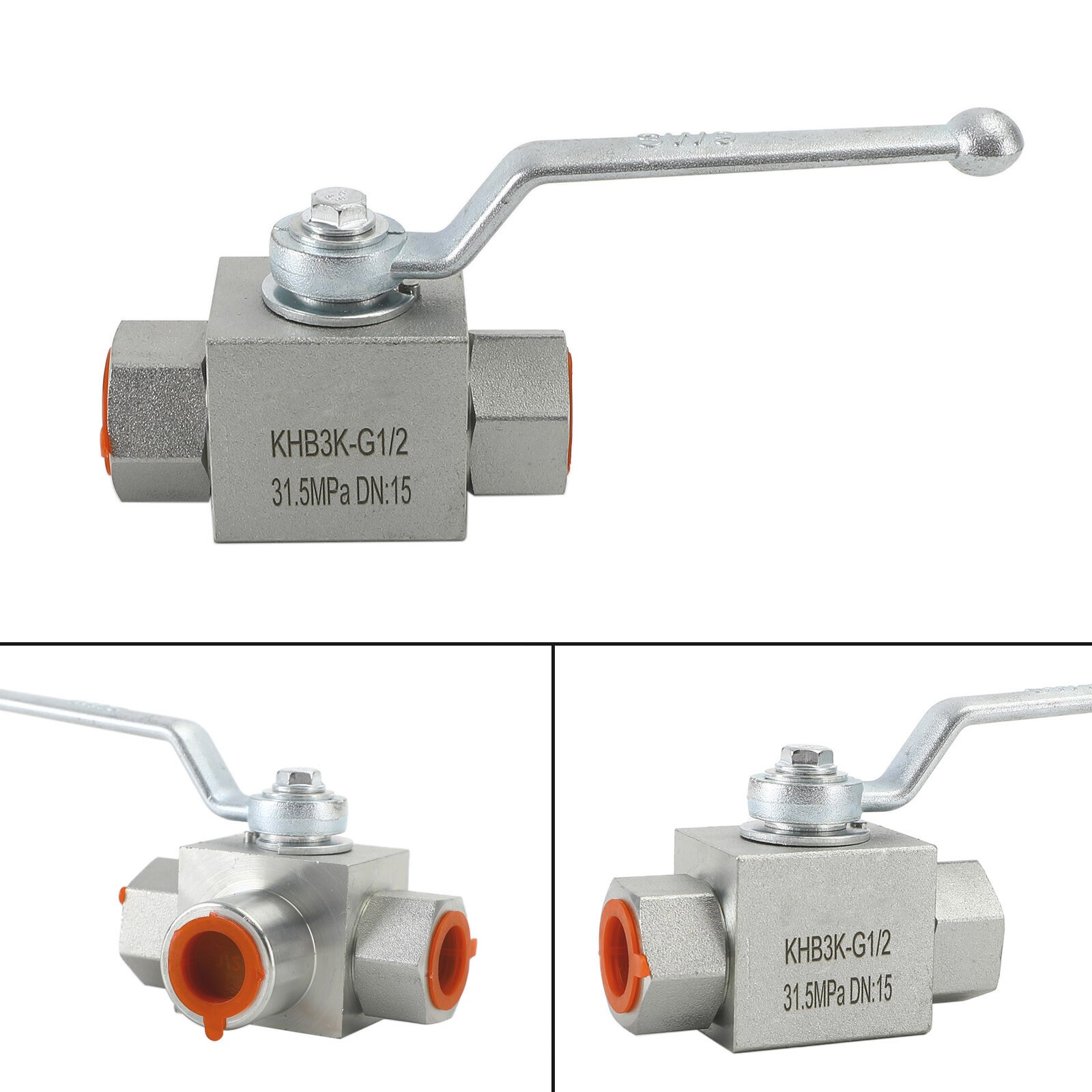 3 Way Hydraulic Ball Valve 1/2″ NPT Female High Pressure Ball Valve USA