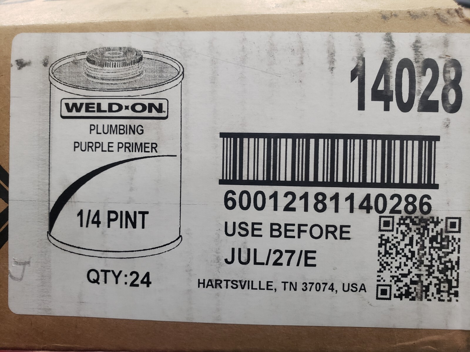 Cs/24 Weld-On 14028 Purple Plumbing Primer 4 Fl Oz
