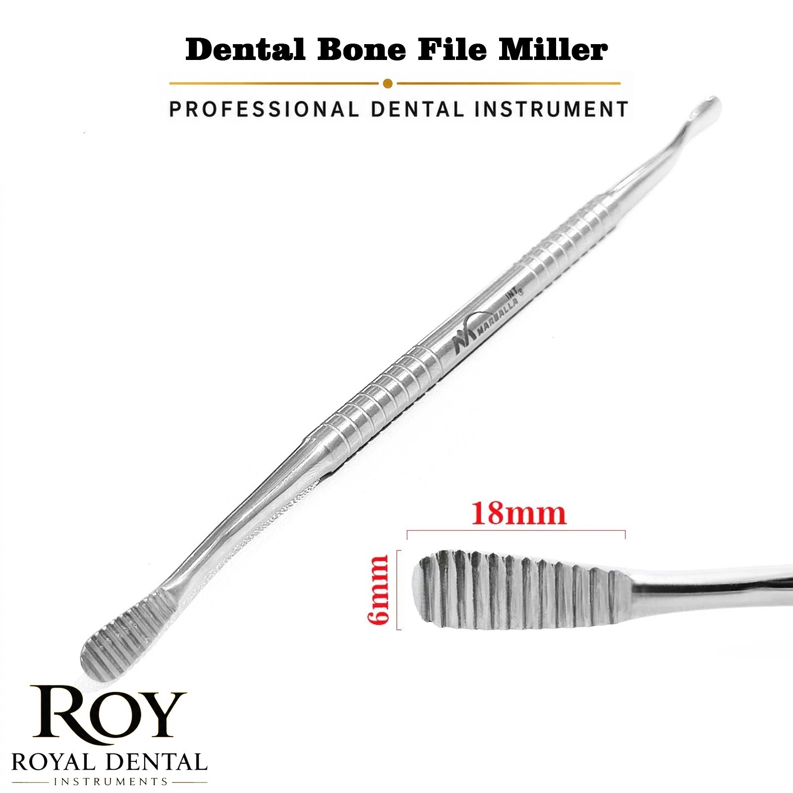 Dental Bone File Miller Filler Cross-Cut-Straight Shaping Surgical Instrument CE