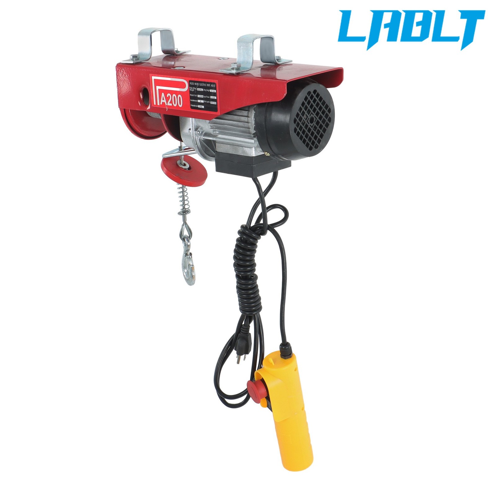 LABLT PA200 Mini Electric Hoist 440lbs/200kg 6.6ft/2m Wired Remote Control