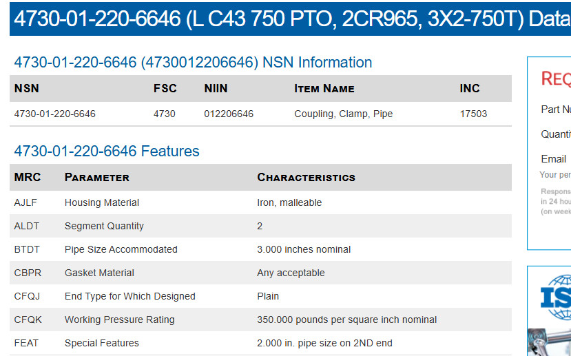 3” x 2” Victaulic FireLock™ Style 750 Painted Grooved Reducing Coupling [Z4FL]