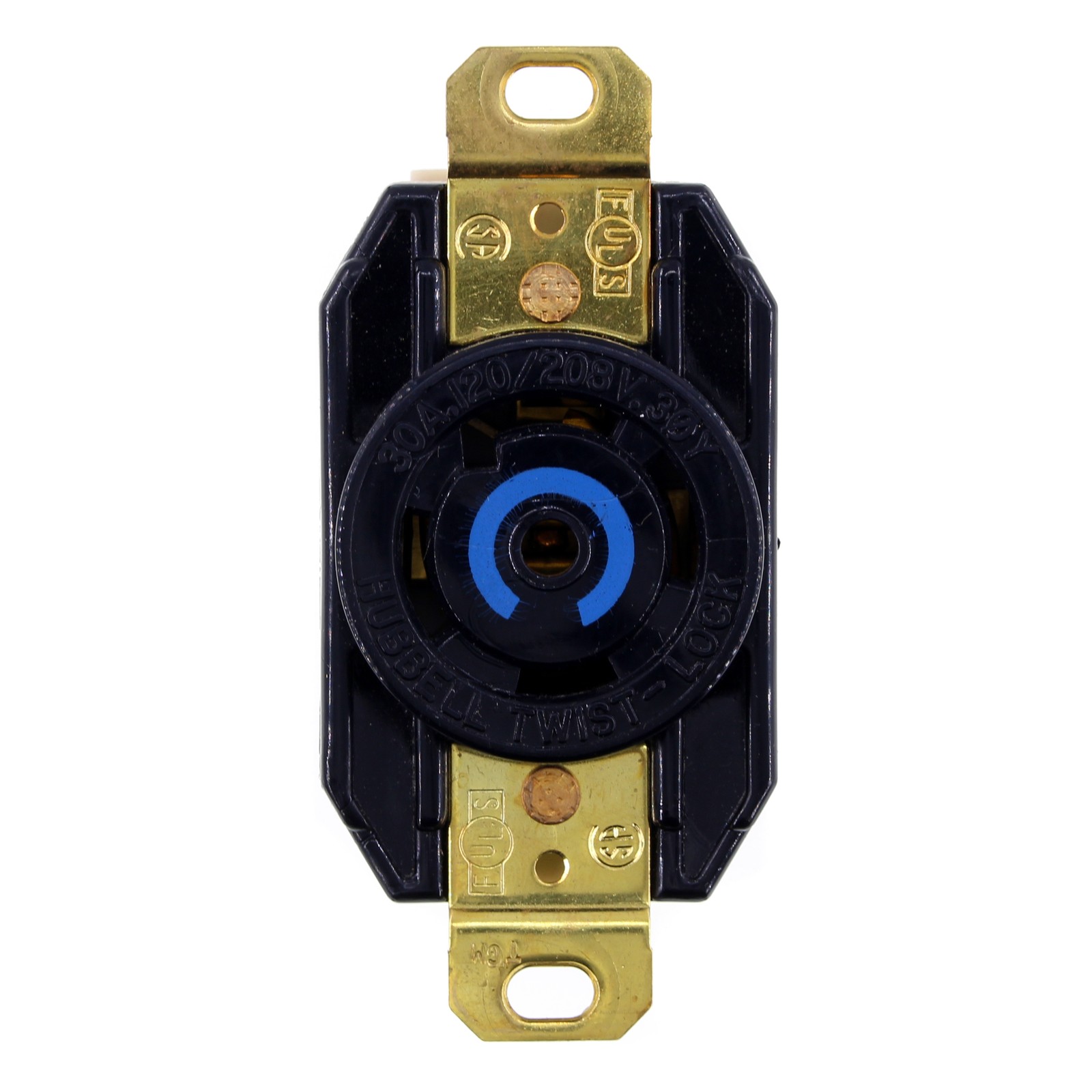 HUBBELL HBL2810 TWIST-LOCK RECEPTACLE, NEMA L21-30R, 4P, 5W, 120/208V, 30A