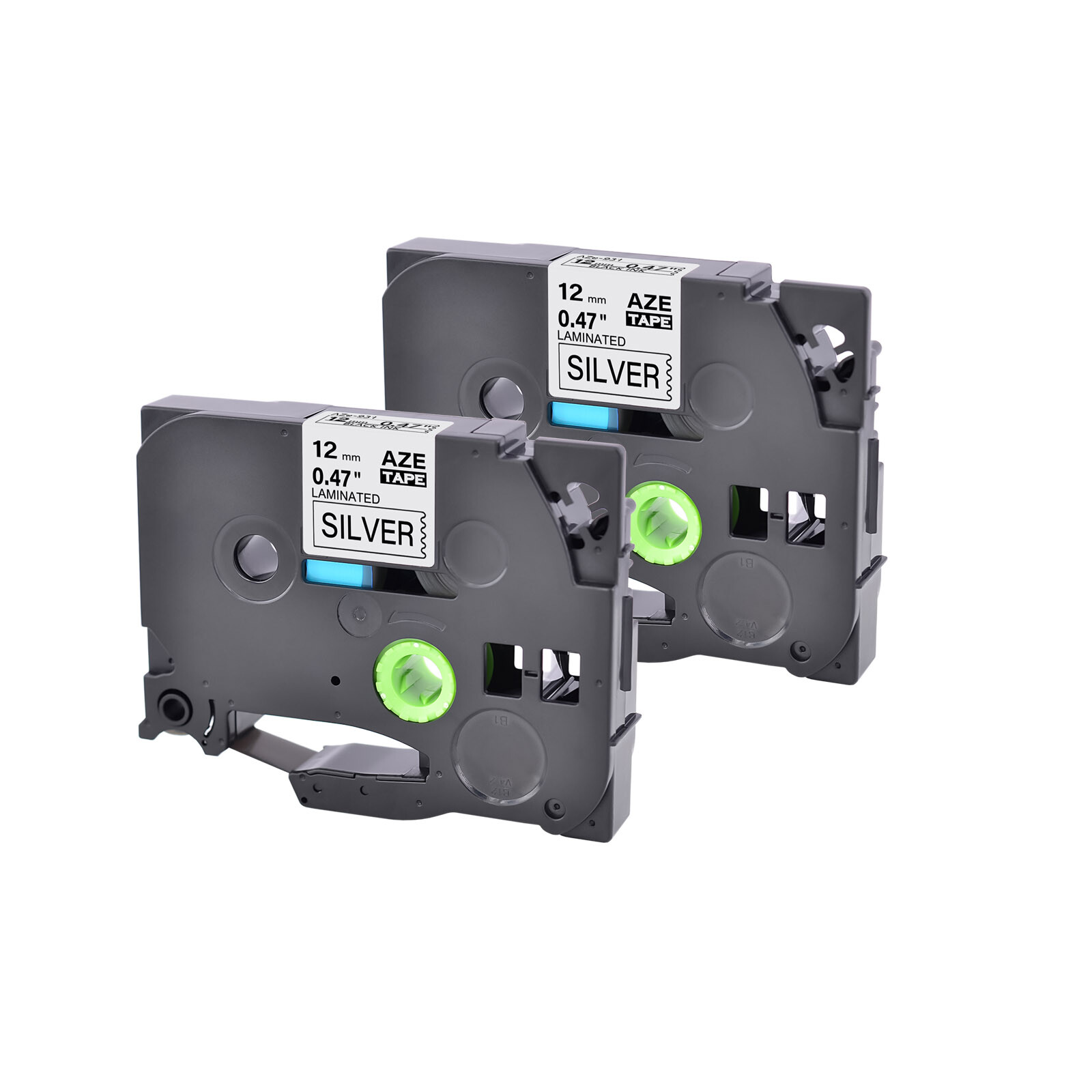 2PK Compatible with Brother P-Touch TZ TZe 931 Black on Silver Tape 0.47″ Label