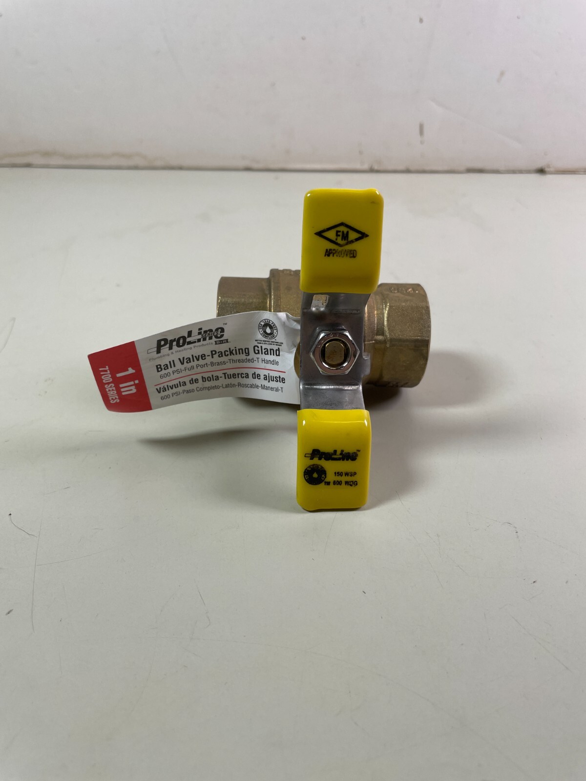 ProLine 1″ Brass Ball Valve 600PSI Full Port T Handle Valve 107-825TNL