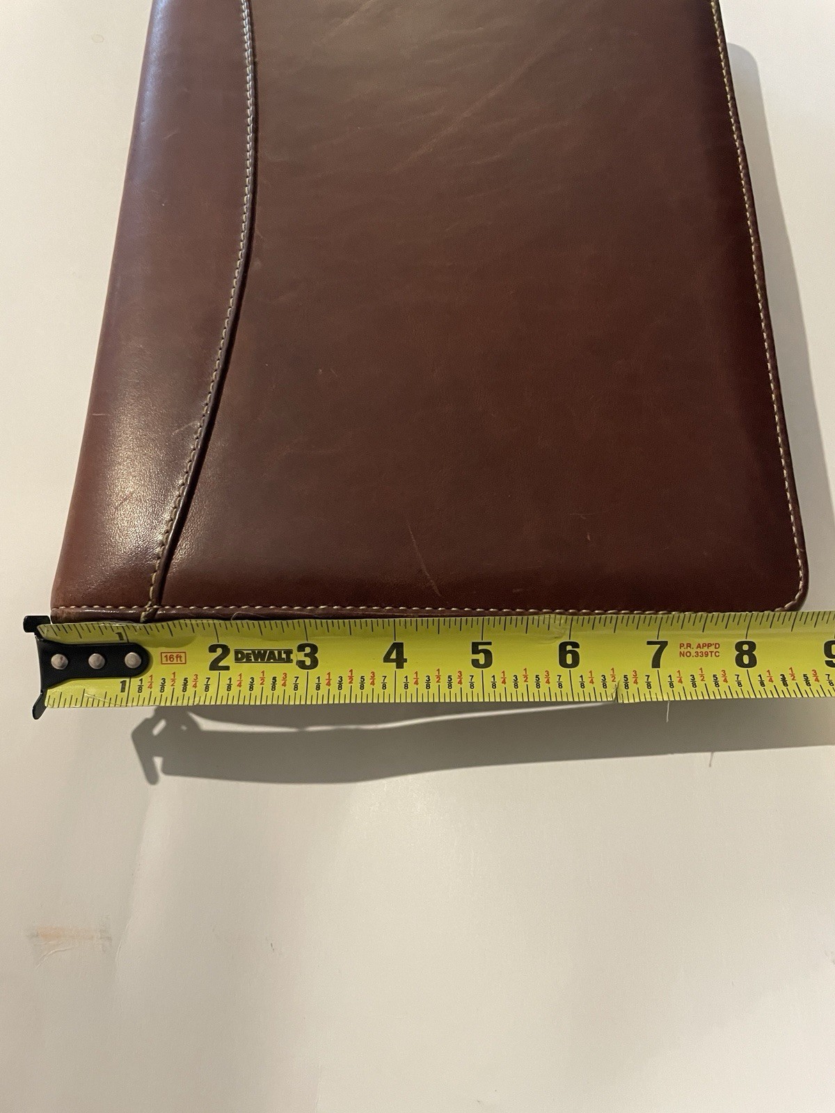 VTG Franklin Quest Brown Dakota Leather 7-ring Zipper Planner w Dividers