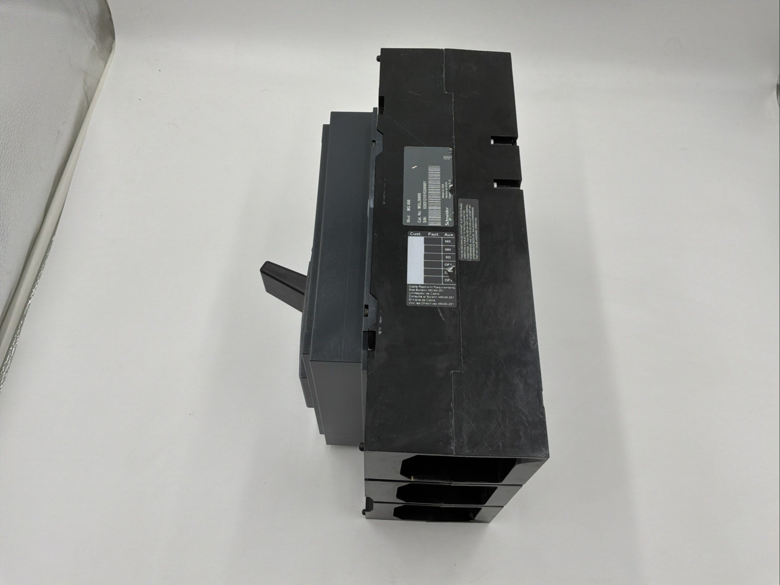 NEW SQUARE D MGL36800 3-POLE 800 AMP, 600V POWERPACT CIRCUIT BREAKER Takeouts