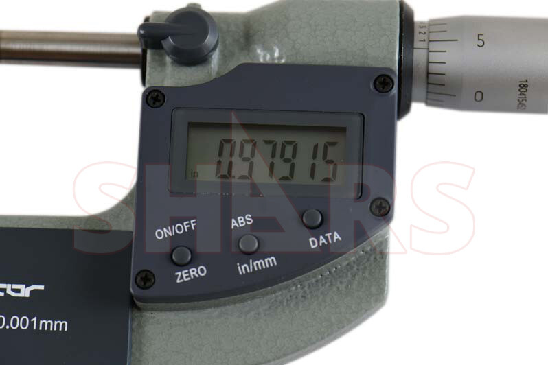 Shars 1-2″ 0.00005″/0.001mm Digital Electronic Outside Micrometer IP65 New P]