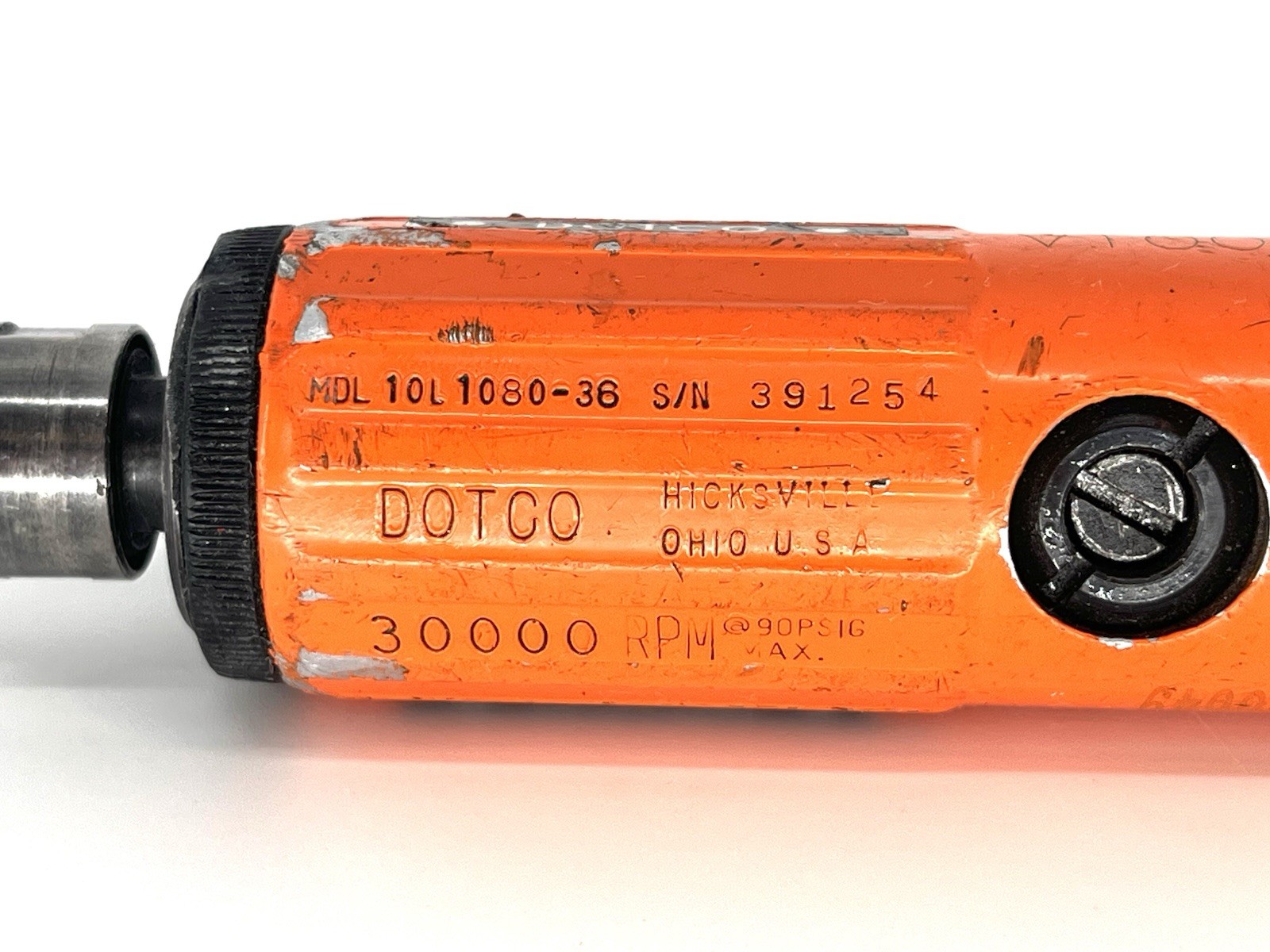 Dotco 10L 1080-36 1/4″ (4-5/8″) OAL 0.3HP 90 PSI 30000 RPM Die Grinder