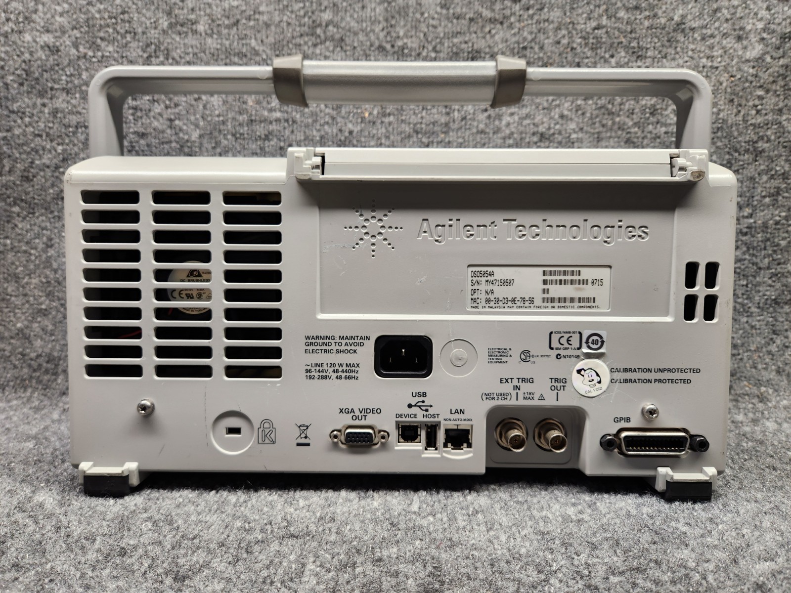 Agilent Technologies DSO5054A Oscilloscope LXI MEGA ZOOM 500 MHz 4 GSa/s