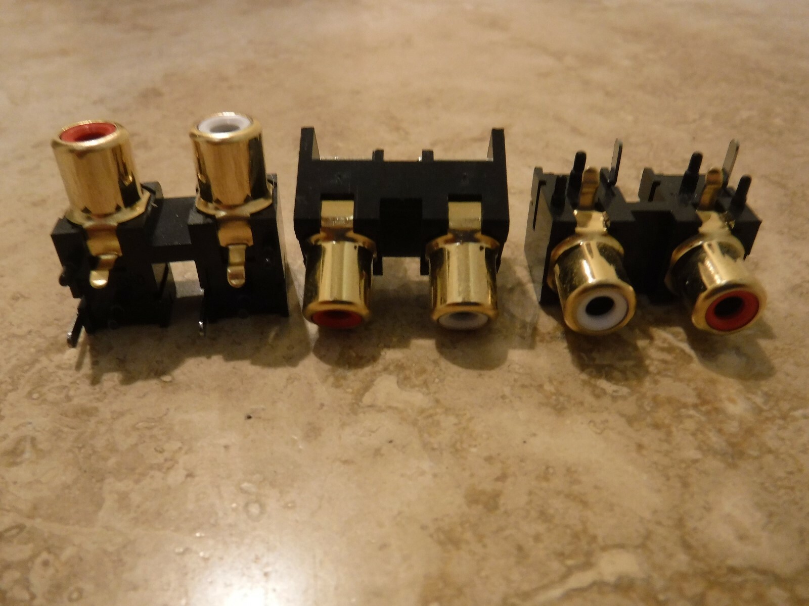 Lot 70 PCB Mount RCA Female Stereo Audio Jack AV Gold Plated Connector Red/White