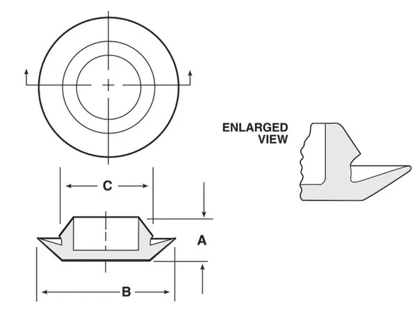 Flush Mount Black Plastic Body Sheet Metal Hole Plug Variations of 4,3,2,1Sizes