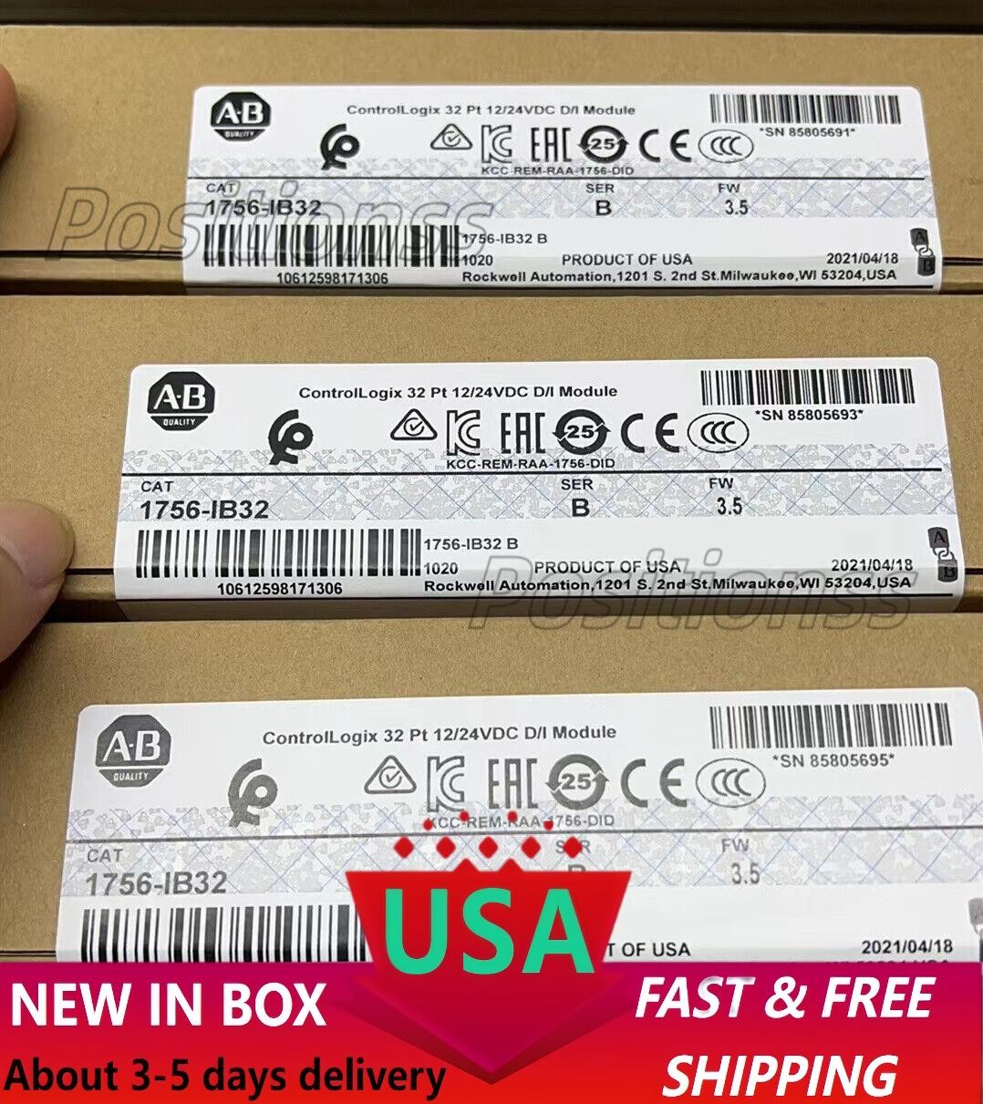 AB 1756-IB32 SER A ControlLogix 32 Pt 12/24V Module 1756IB32