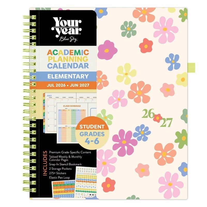 Blue Sky Your Year Elementary Weekly/Monthly Planner Wirebound 7″x9″ Huxley