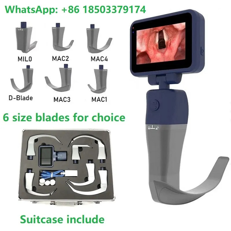 (US Delivery) Video Laryngoscope Full set (MIL0/MAC1/MAC2/MAC3/MAC4/D-Blade)