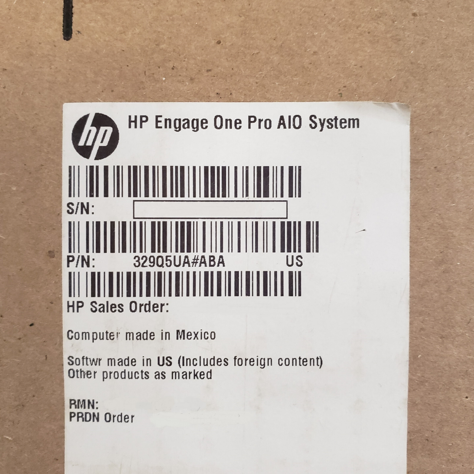 HP Engage One Pro 19.5″ POS Core i5 10500E 3.1 GHz 8GB SSD 2 x 256GB 329Q5UA#ABA