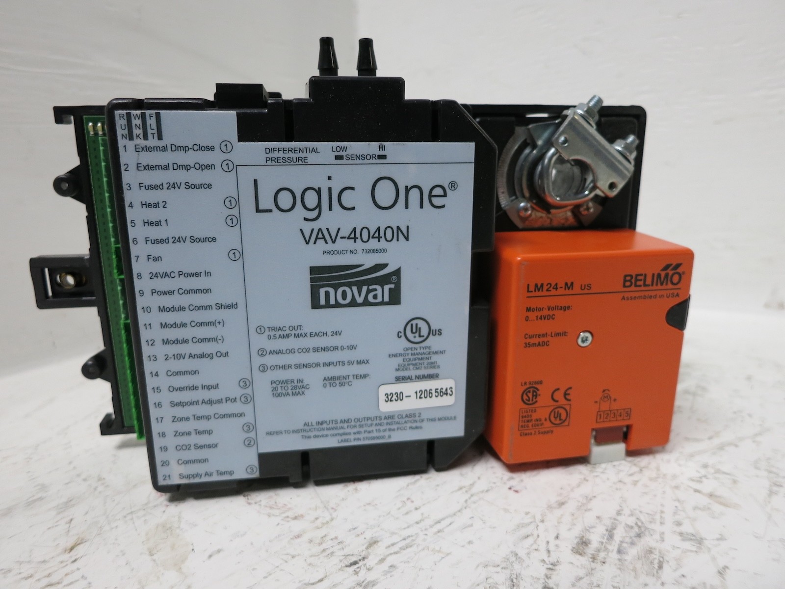 Novar VAV-4040N Variable Air Volume Controller Logic One LM24-M 732085000