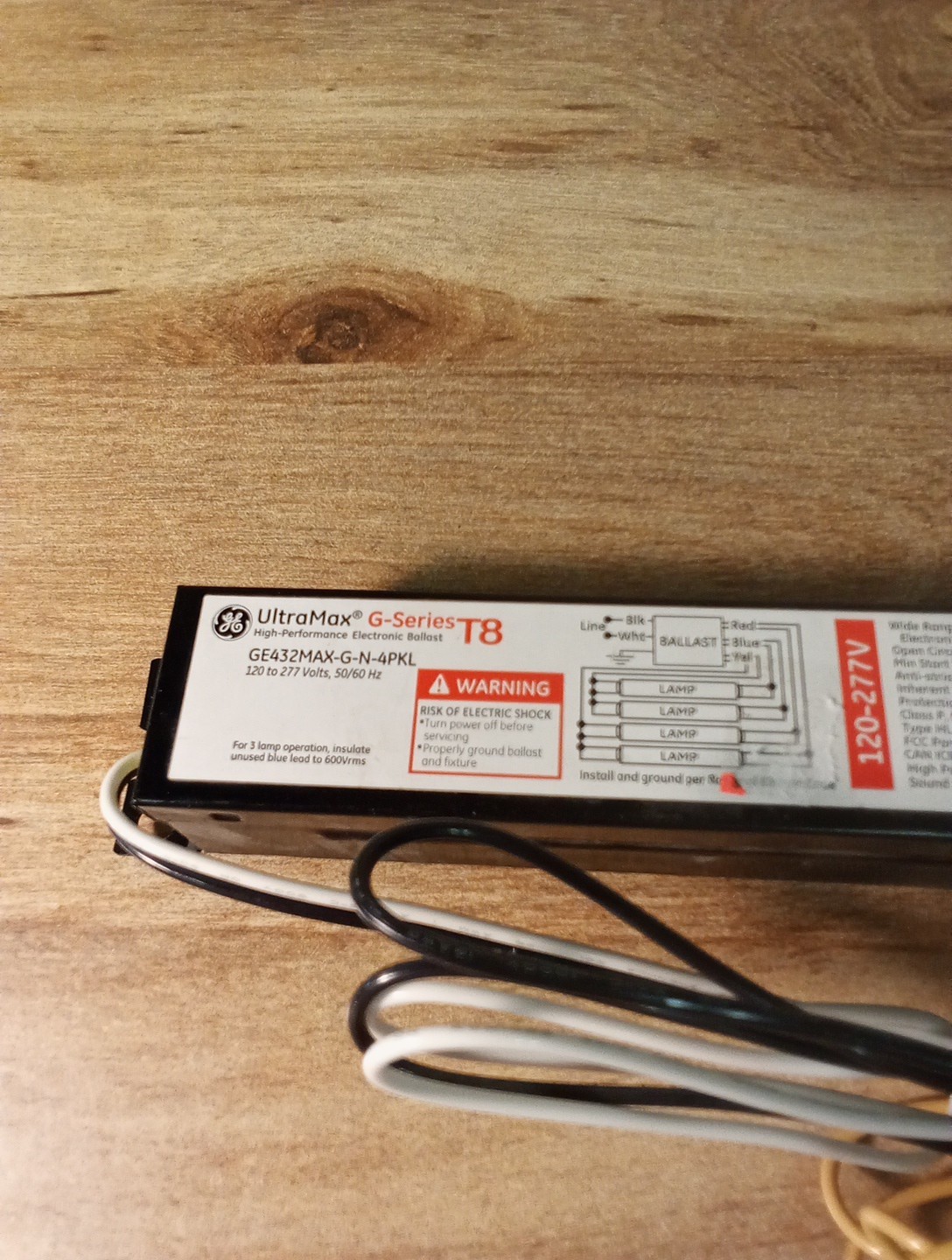GE Ultra Max G-series T8 GE432MAX-G-N-4PKL Lamp Ballast