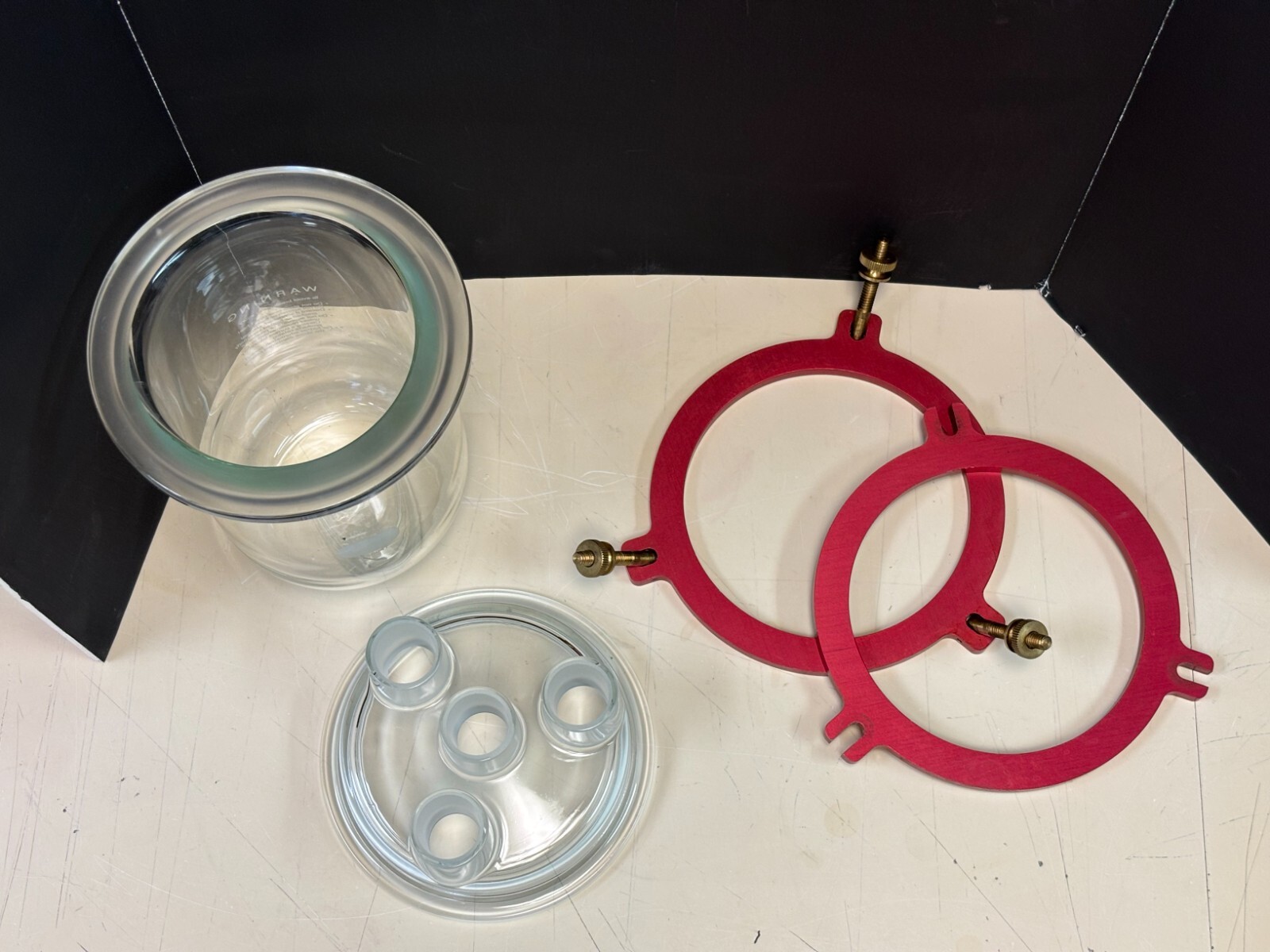 Pyrex 1L Resin Reaction Vessel with Covers and Clamps (Model 6947)