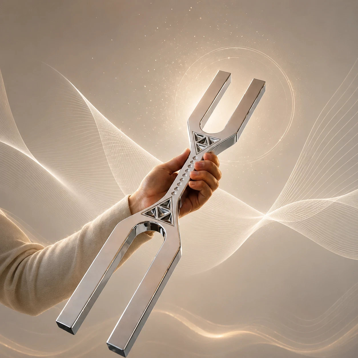 Premium DNA Key 852 Hz / 963 Hz Dual Side Giant Tuning Fork