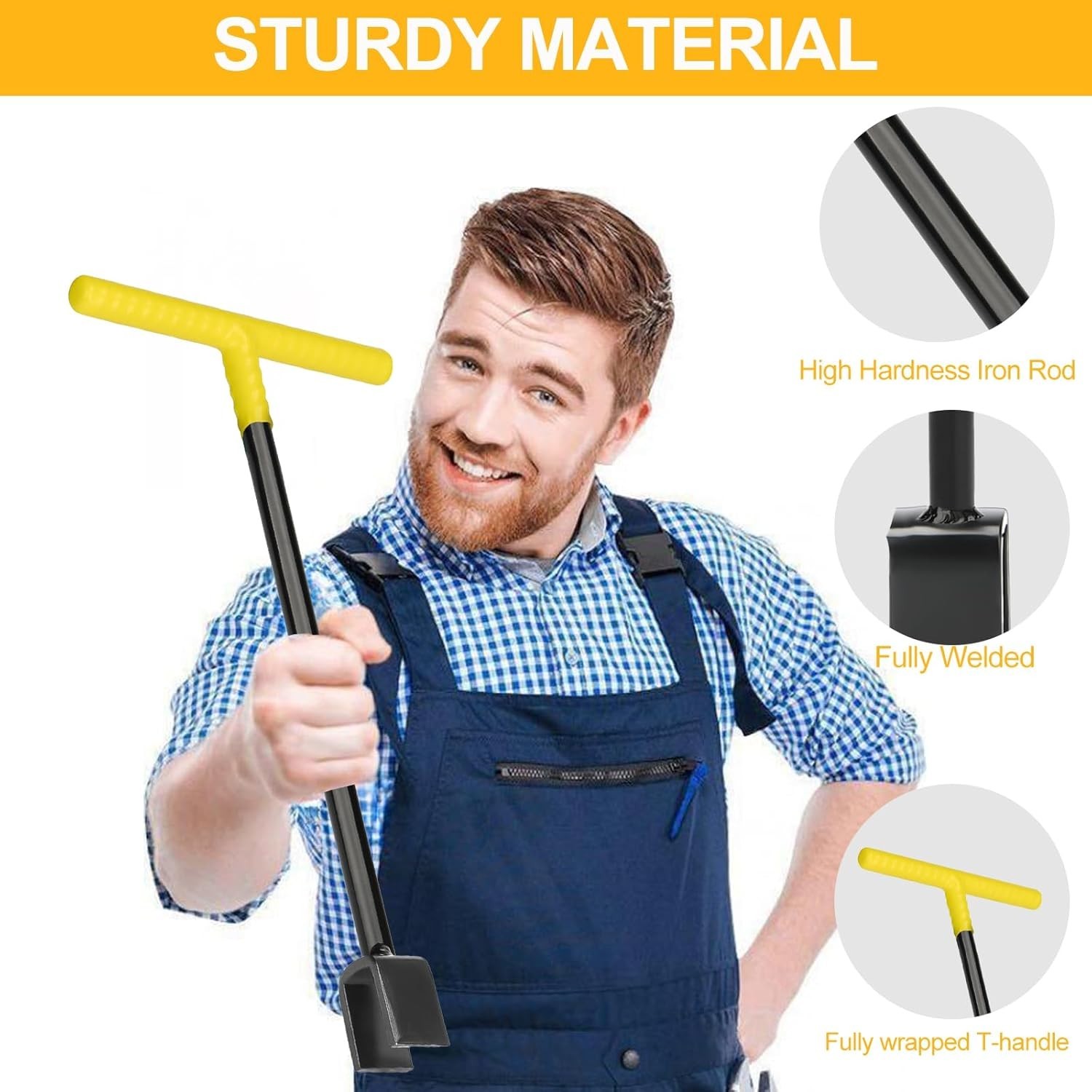 17″ Water Meter Key & 4-Way Utility Wrench Tool – Curb Main Shut Off Valve Steel