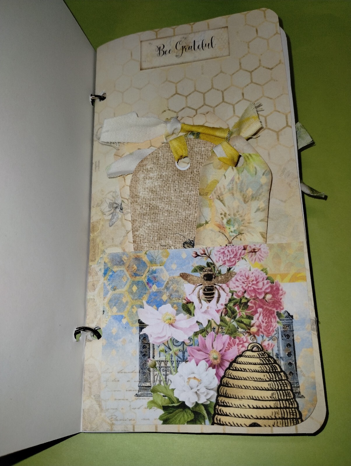 Bee Junk Journal USA Seller Gift Loaded With Tags