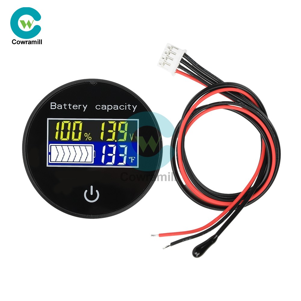 LCD Digital Battery Level Indicator Voltage Power Percentage Temperature Display