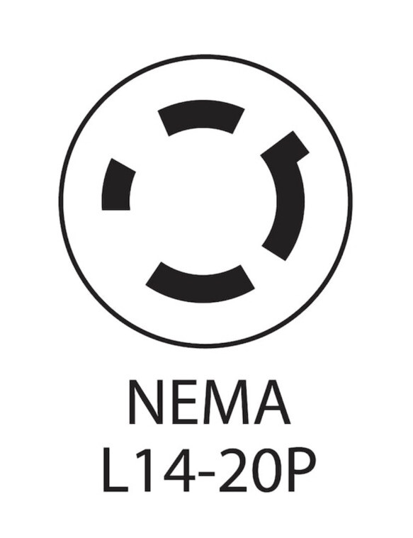 3 Pack NEMA INDUSTRIAL GRADE Locking Plug 20A 125/250V (NEMA L14-20P)