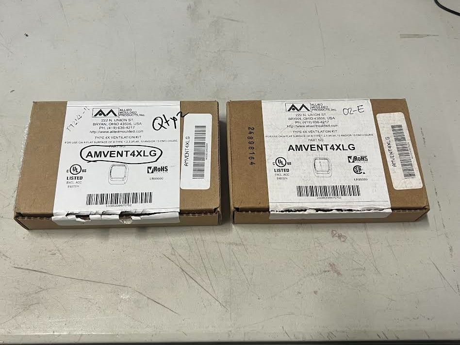 Lot of 4 Allied Moulded Products, Inc. AMVENT4XLG Type 4X Ventilation Kit New