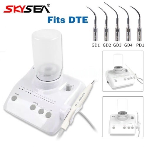 USA Dental Ultrasonic Piezo Scaler + Handpiece Tips 2 Bottles Fit DTE SATELEC OR