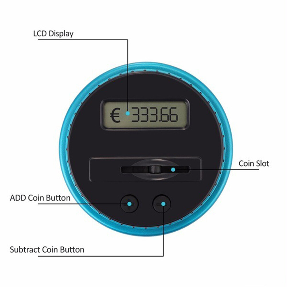 X-Large Piggy Bank Digital Coin Counting Bank LCD Digital Coin Counter Kids
