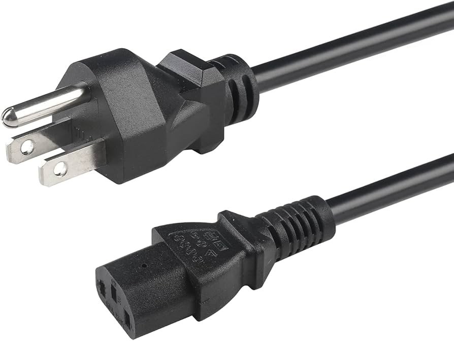 Power Cord AC Cable 5 ft PC Computer Monitor Printer 3 Prong (limit 2 per order)