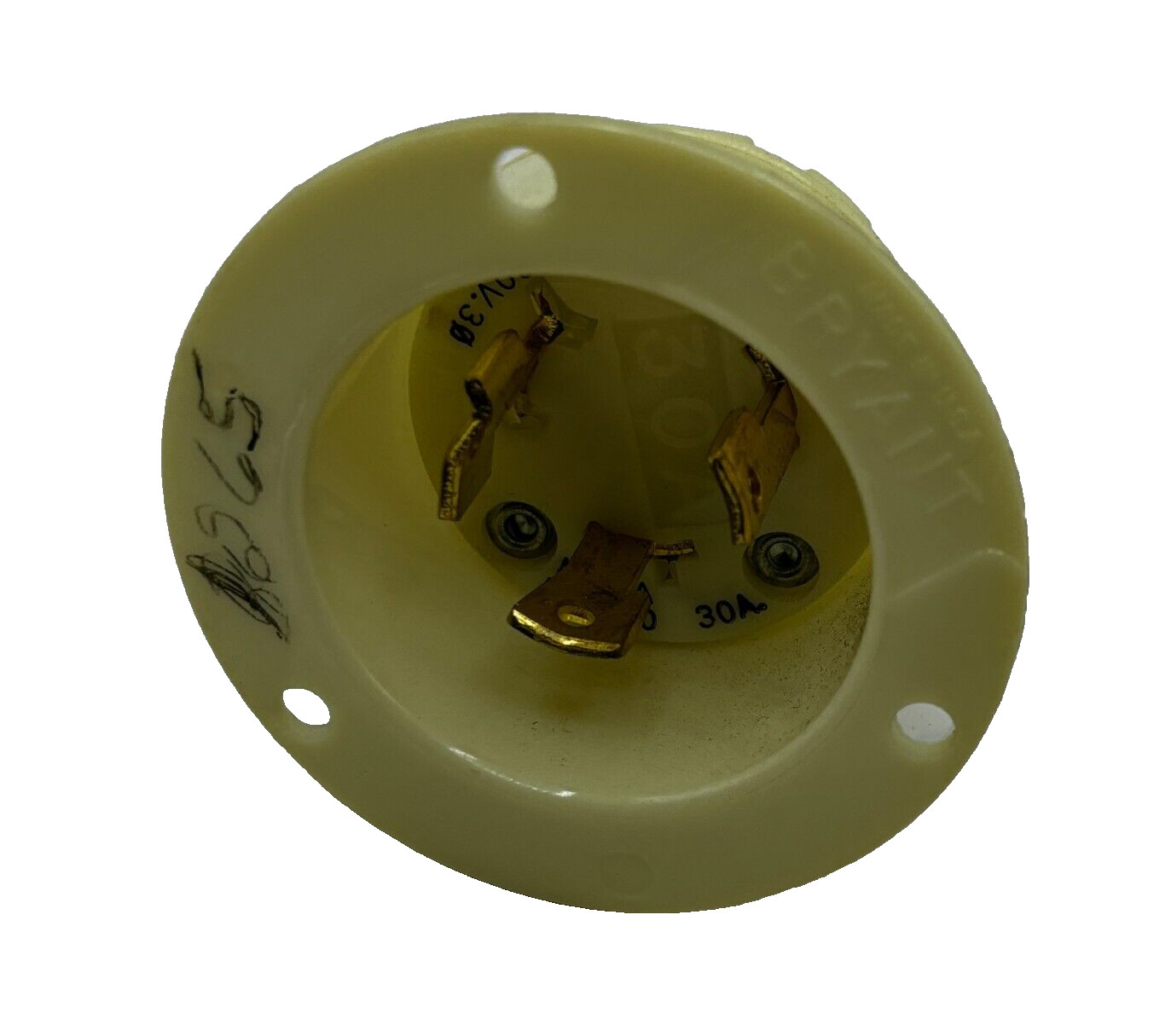 ARROW HART 6965 LOCKING FLANGED INLET 30A 480V 3PH 3P 3W NEMA L21-30P 🔔