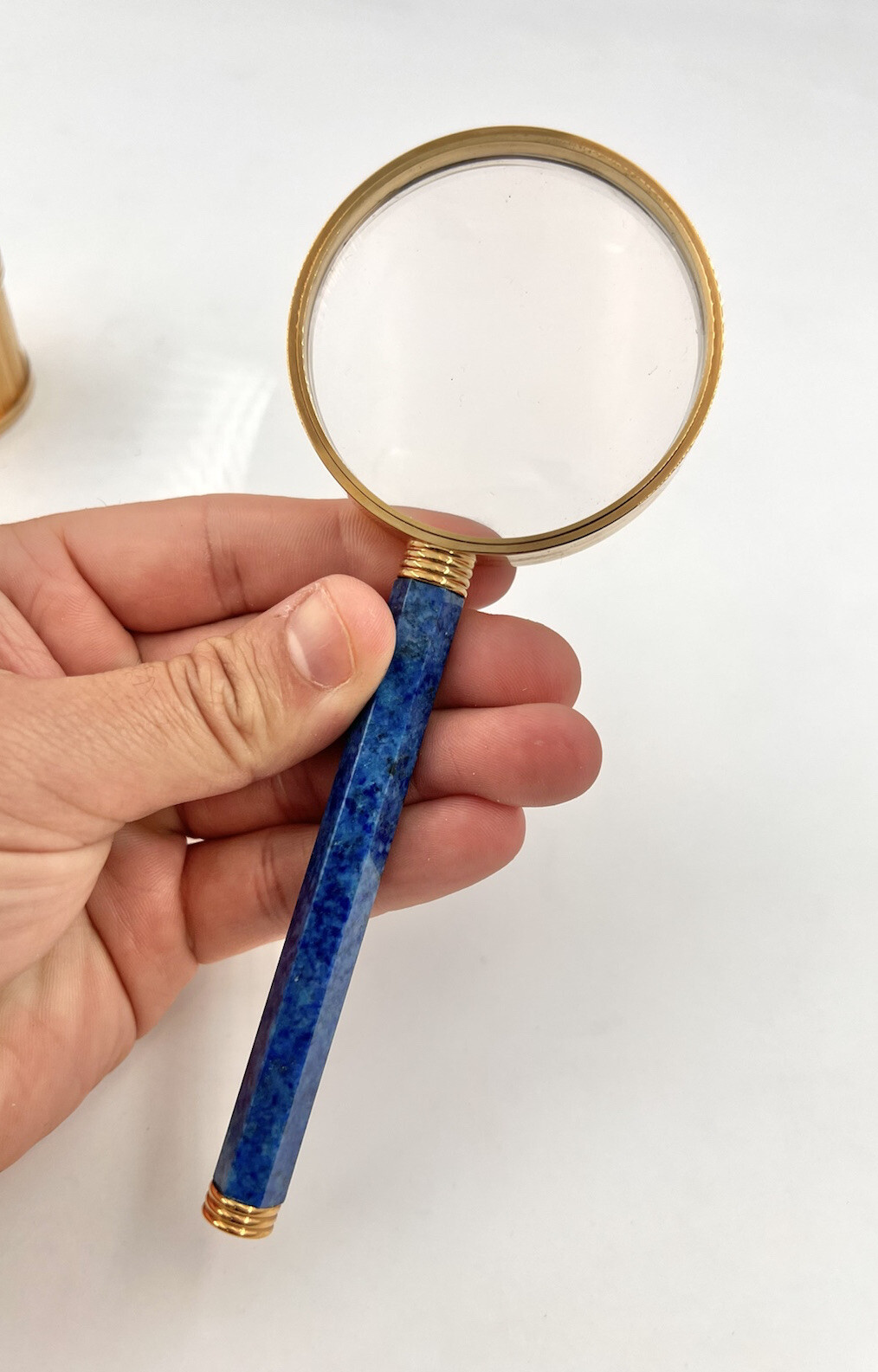 RARE DUNHILL PARIS FRANCE COLLECTION GOLD & LAPIS LAZULI DESK SET + ACCERSSORIES