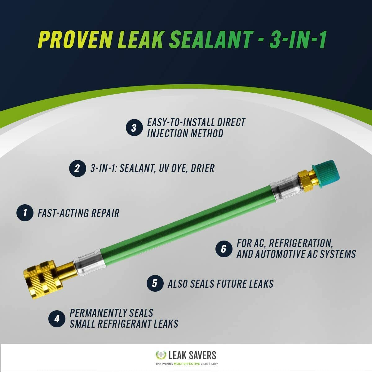 Leak Saver Direct Inject ULTIMATE for AC, Refrigeration, and Automotive – 3 PACK