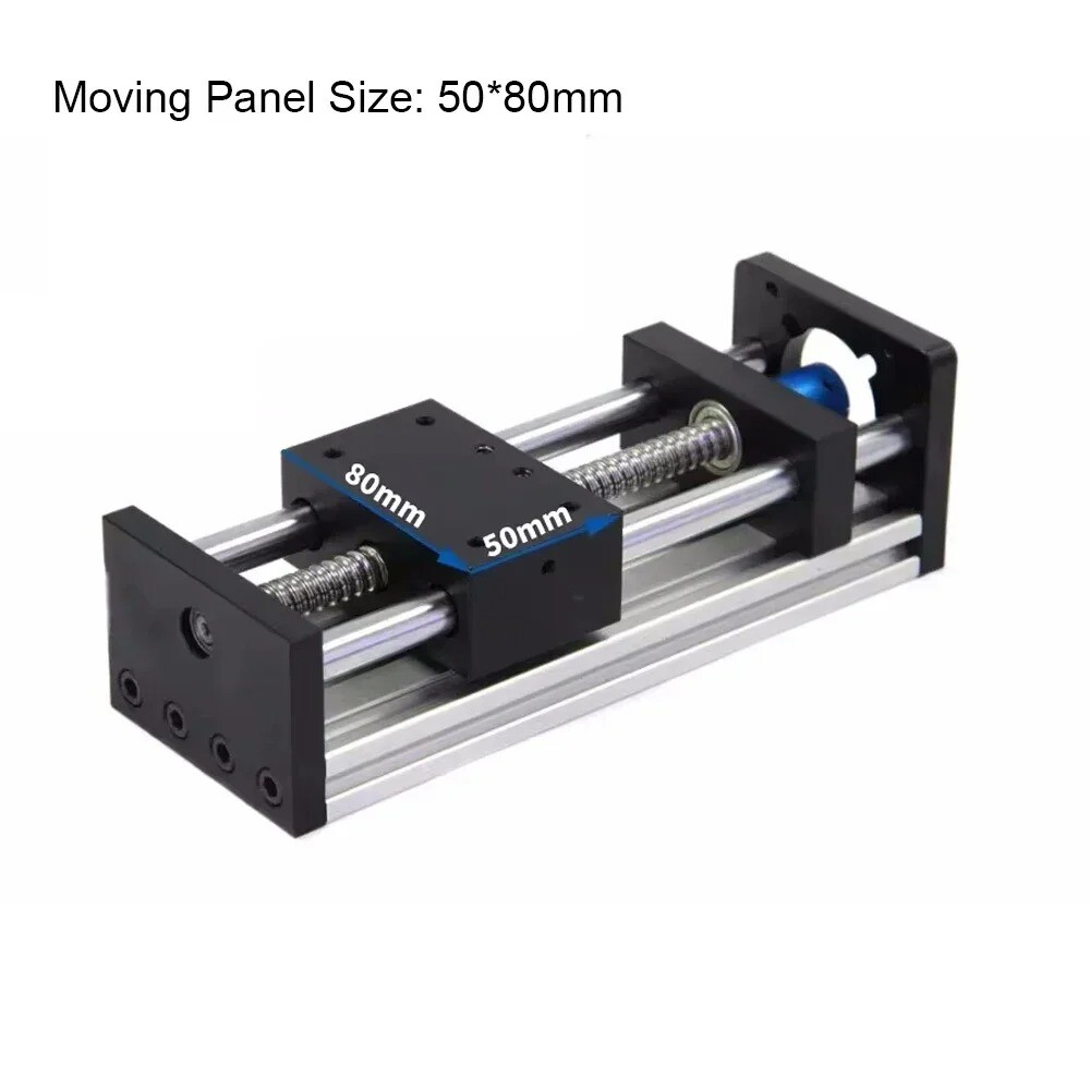 Linear Motion Stages Guideway Slide Table 1605 Ball Screws 100-300mm 40kg Load