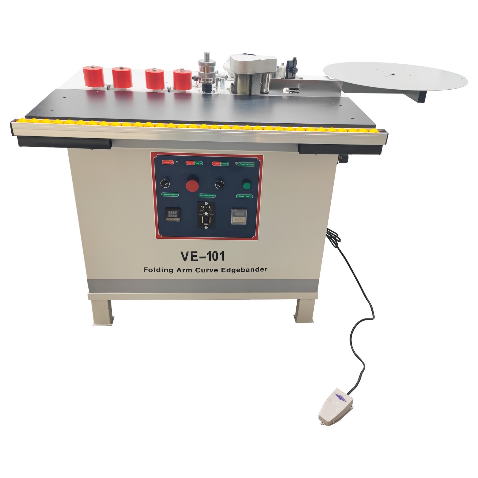Heavy-duty Edge Banding Machine for Curved&Straight Line W/Control Panel 110V